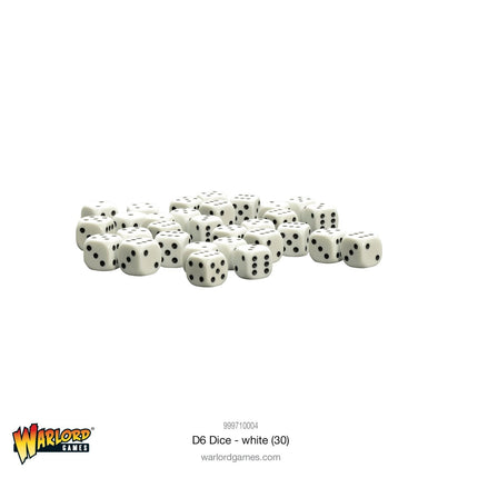 White D6 Dice/Würfel Pack 10mm (30Stk) - Zubehör - Warlord Games - 999710004