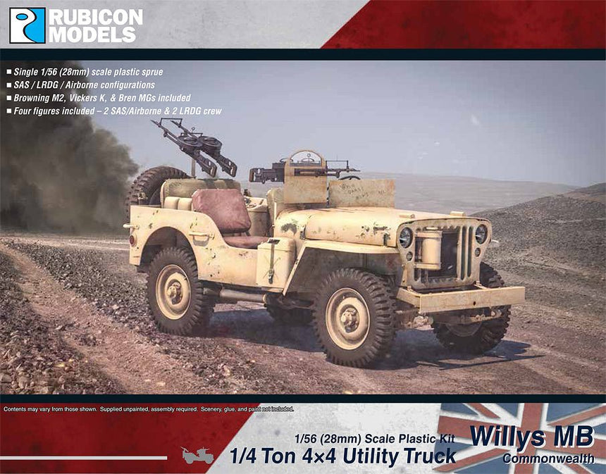 Willys MB 1/4 ton 4x4 Truck (Commonwealth) - Fahrzeuge - Rubicon Models UK Ltd - 280050