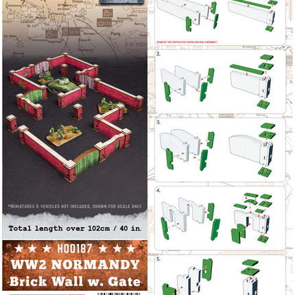 WW2 Normandy Brick Wall 15mm (vorbemalt) - Micro Art Studio - 5907652564582 (8)