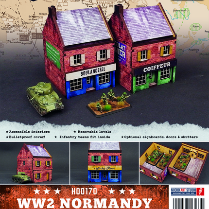WW2 Normandy Cafe 15mm (vorbemalt) - Micro Art Studio - 5907652564339 (6)