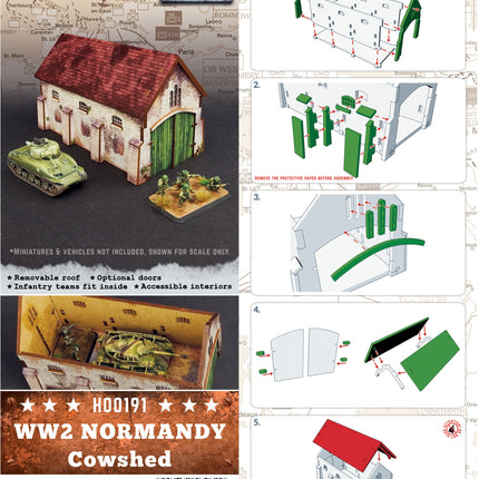 WW2 Normandy Cowshed 15mm (vorbemalt) - Micro Art Studio - 5907652564629 (7)
