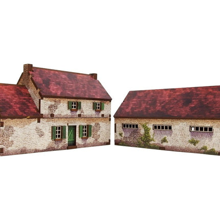 WW2 Normandy Homestead w. Stable 15mm (vorbemalt) - Micro Art Studio - 5907652564612 (2)