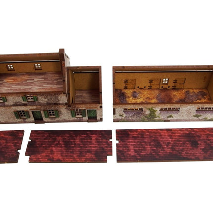 WW2 Normandy Homestead w. Stable 15mm (vorbemalt) - Micro Art Studio - 5907652564612 (4)