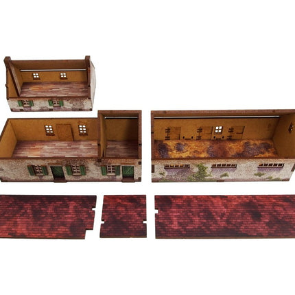 WW2 Normandy Homestead w. Stable 15mm (vorbemalt) - Micro Art Studio - 5907652564612 (6)