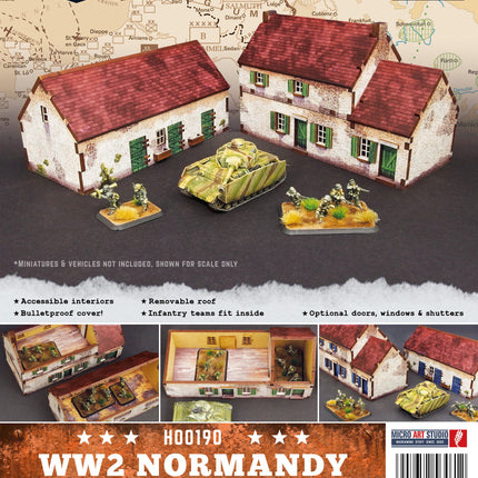 WW2 Normandy Homestead w. Stable 15mm (vorbemalt) - Micro Art Studio - 5907652564612 (7)