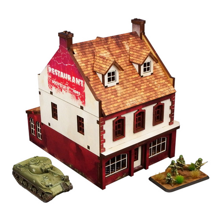 WW2 Normandy Restaurant 15mm (vorbemalt) - Micro Art Studio - 5907652564346