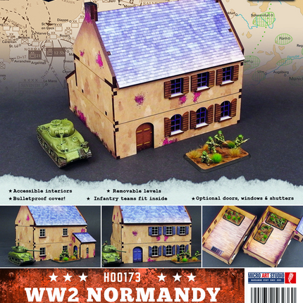 WW2 Normandy Townhouse 2 15mm (vorbemalt) - Micro Art Studio - 5907652564360 (6)