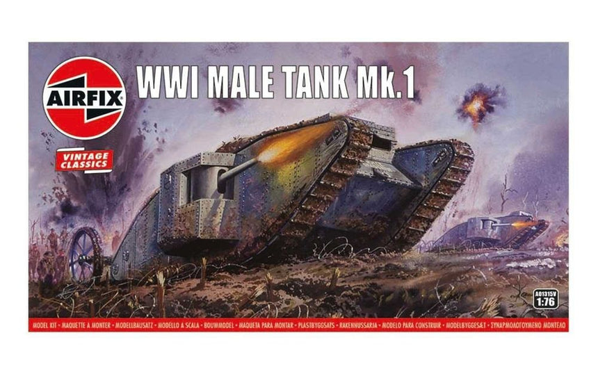 WWI Male Tank Mk.I, Vintage Classics - Panzer - Airfix - A01315V