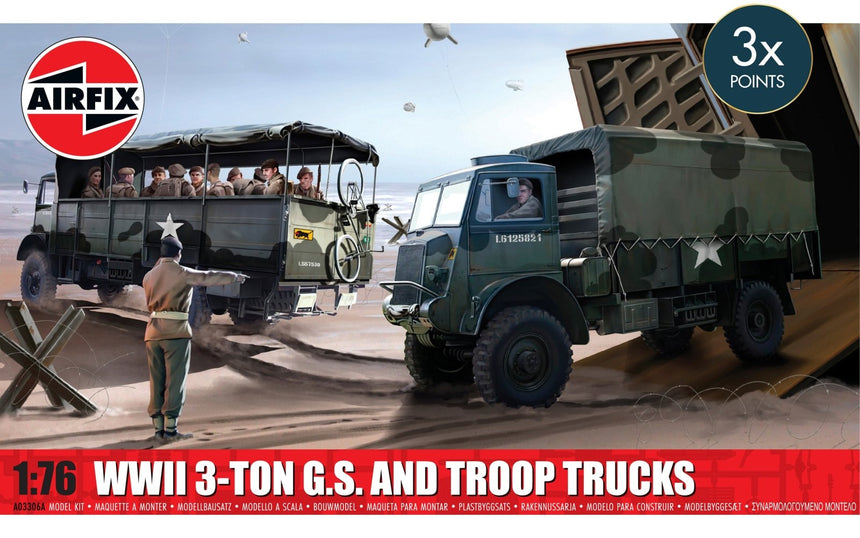 A03306A WWII 3-ton 4x4 General Service & Troop Trucks