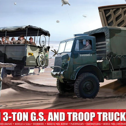 WWII 3-ton 4x4 General Service & Troop Trucks - Fahrzeuge - Airfix - A03306A