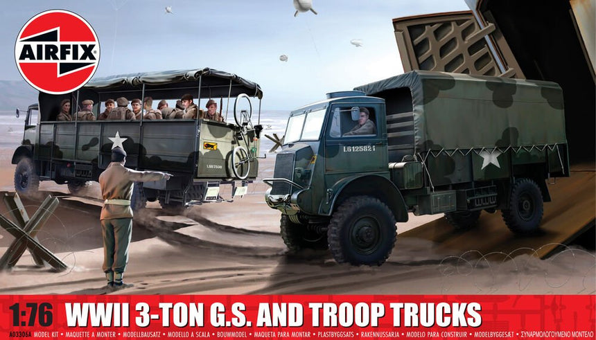 WWII 3-ton 4x4 General Service & Troop Trucks - Fahrzeuge - Airfix - A03306A