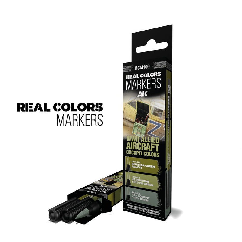 WWII Allied Aircraft Cockpit Colors - RC Markers Set - Zubehör - AK Interactive - RCM109