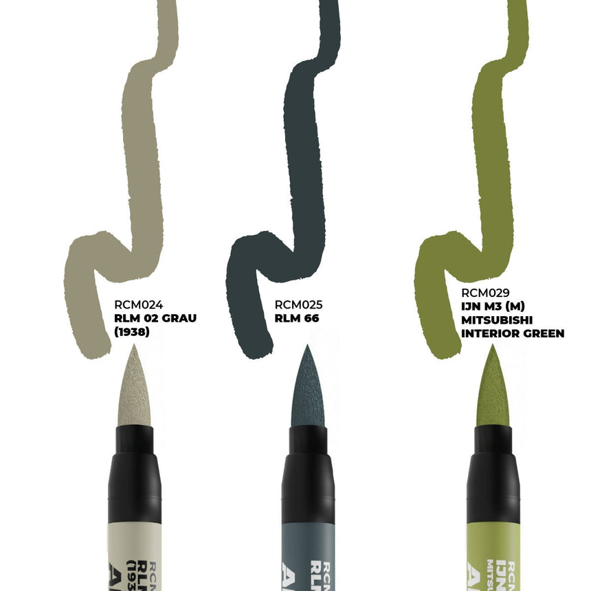 Buy WWII AXIS AIRCRAFT COCKPIT COLORS - RC MARKERS SET online for5,75&euro; | AK-Interactive