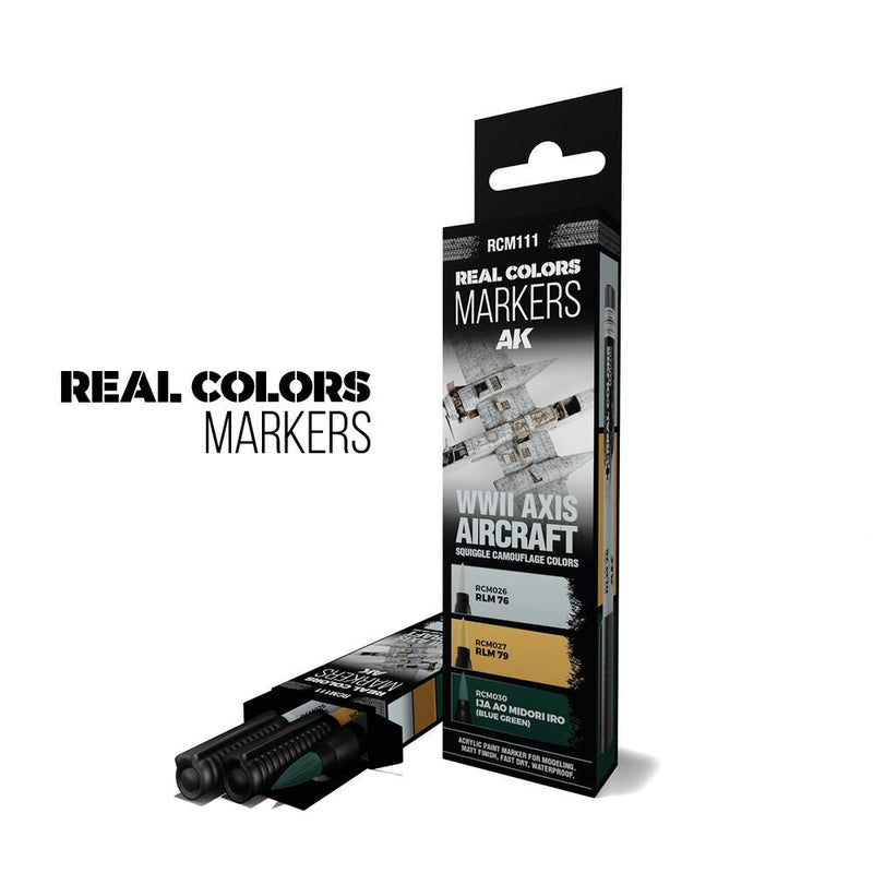 WWII Axis Aircraft Squiggle Camouflage Colors - RC Markers Set - Zubehör - AK Interactive - RCM111