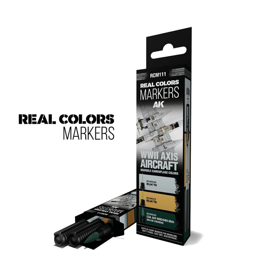 WWII Axis Aircraft Squiggle Camouflage Colors - RC Markers Set - Zubehör - AK Interactive - RCM111