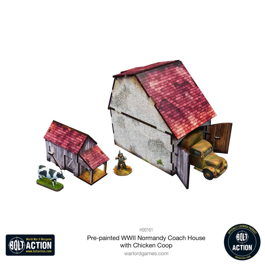 WWII Normandy Coach House with Chicken Coop - Gelände - Micro Art Studio - H00161