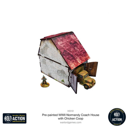 WWII Normandy Coach House with Chicken Coop - Gelände - Micro Art Studio - H00161
