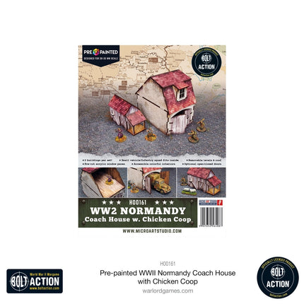 WWII Normandy Coach House with Chicken Coop - Gelände - Micro Art Studio - H00161