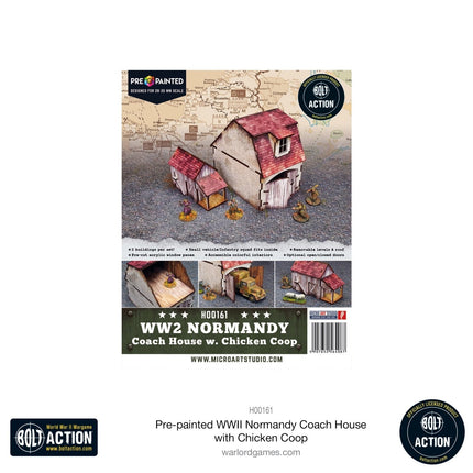 WWII Normandy Coach House with Chicken Coop (vorbemalt) - Warlord Games - H00161 (9)