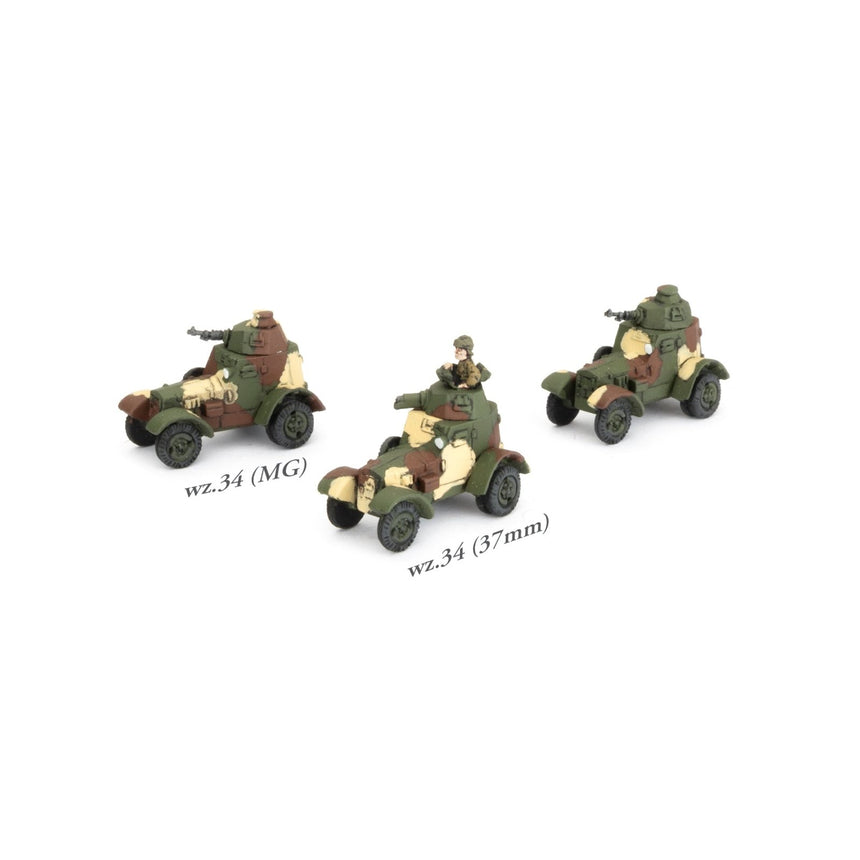wz.34 Armoured Car Platoon - Battlefront Miniatures - PL300